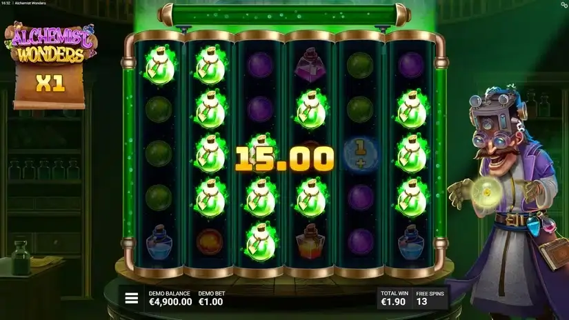 Alchemist Wonders slot screenshot 