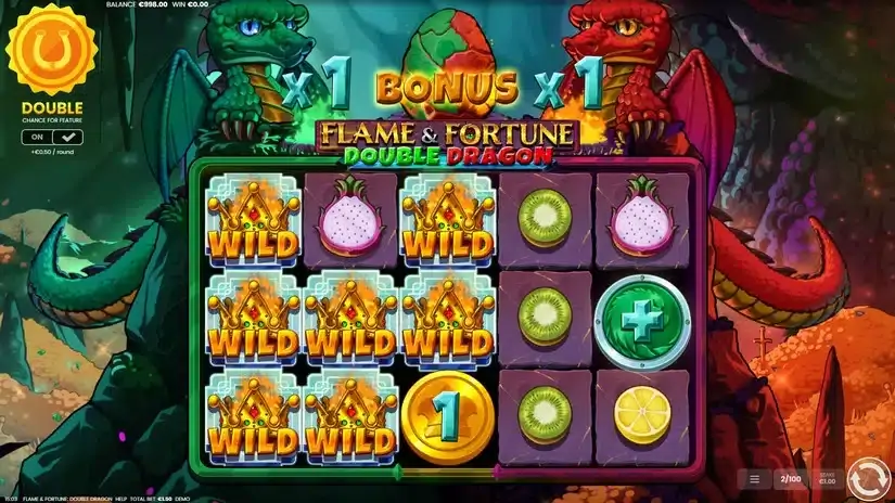 Flame & Fortune Double Dragon slot screenshot 2
