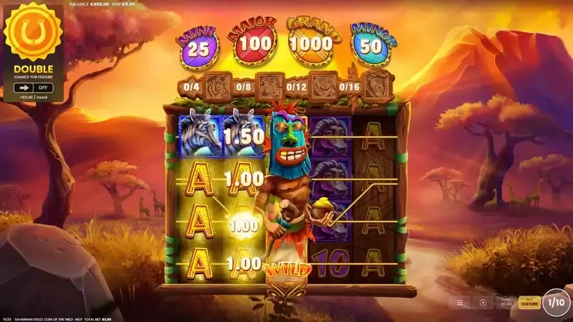 Savannah Gold Coin of the Wild slot screenshot 3