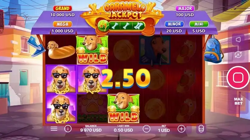 Caramelo Jackpot slot screenshot 