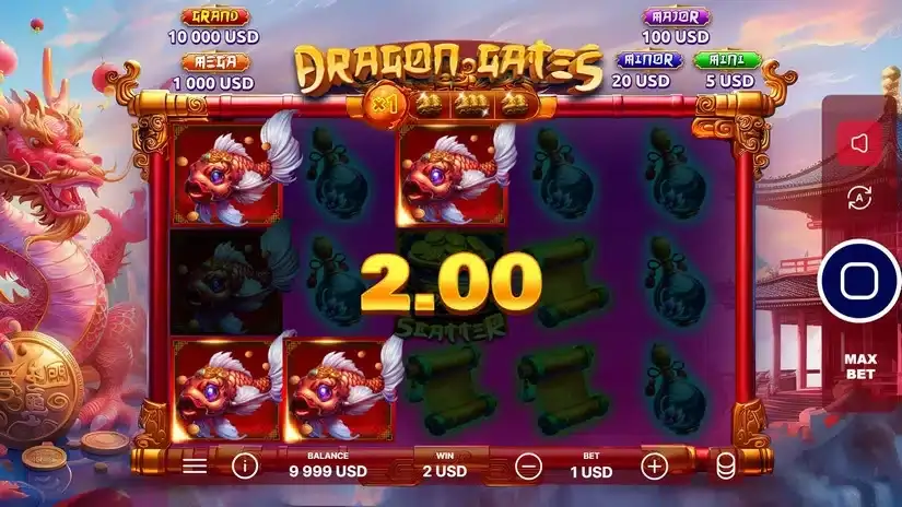 Dragon Gates slot screenshot 2