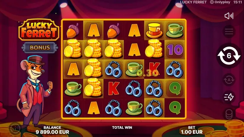 Lucky Ferret slot screenshot 4