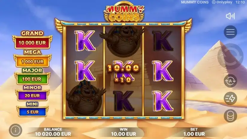 Mummy Coins slot screenshot 4
