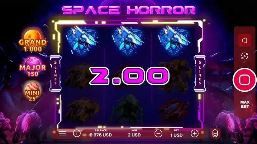 Space Horror slot screenshot 2