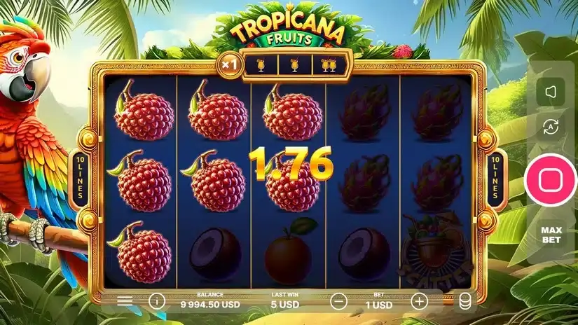 Tropicana Fruits slot screenshot 3