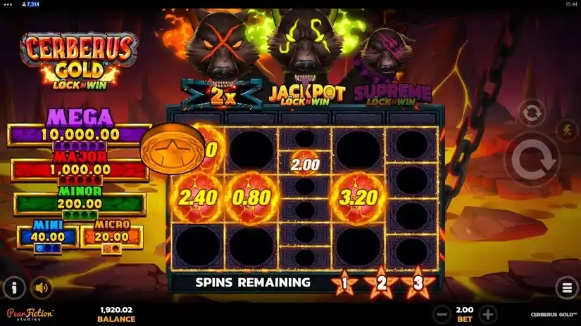 Cerberus Gold slot screenshot 4