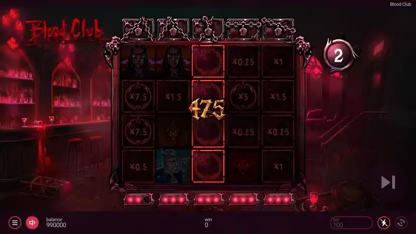 Blood Club slot screenshot 