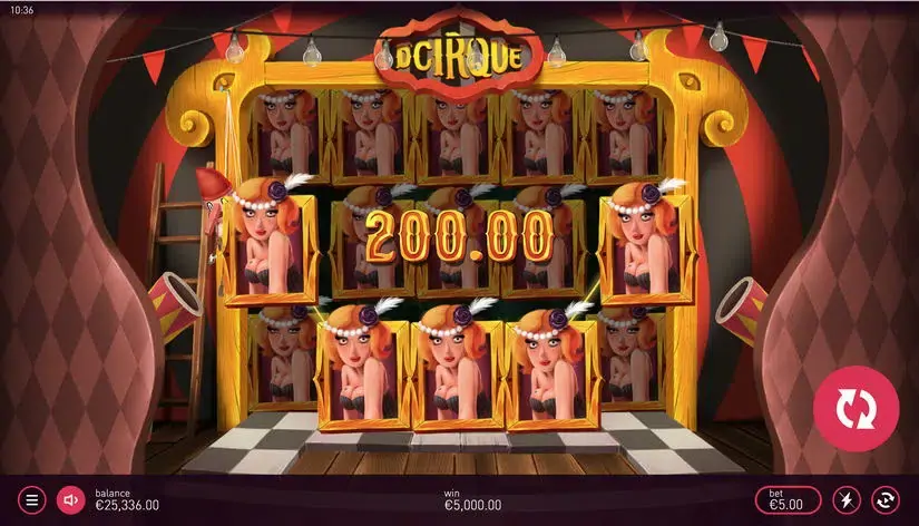 D’Cirque slot screenshot 1