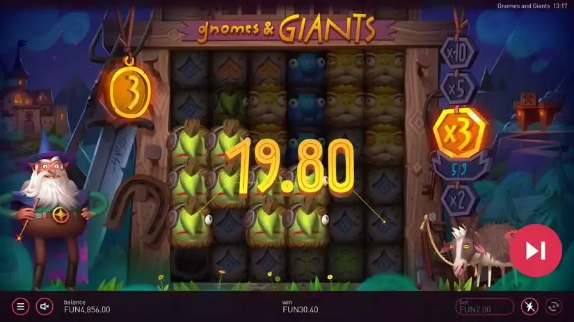 Gnomes & Giants slot screenshot 