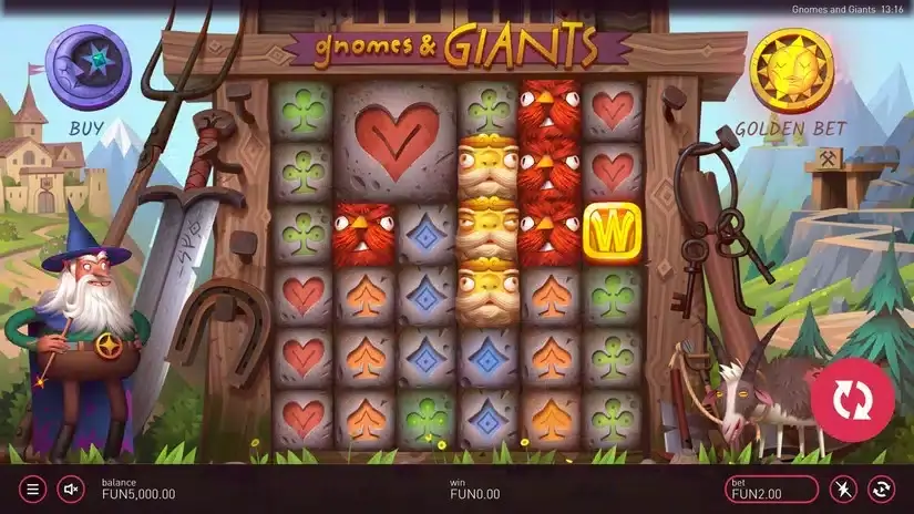 Gnomes & Giants slot screenshot 