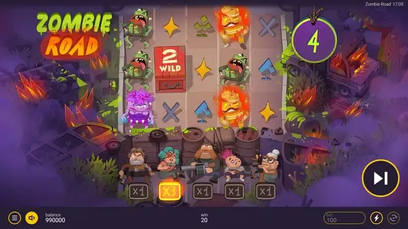 Zombie Road slot screenshot 4