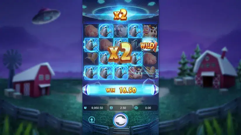 Farm Invaders slot screenshot 