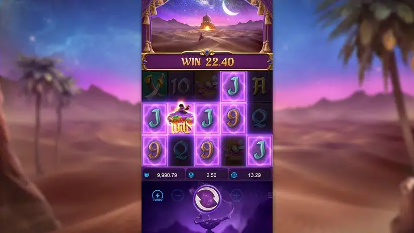 Genie’s 3 Wishes slot screenshot 2