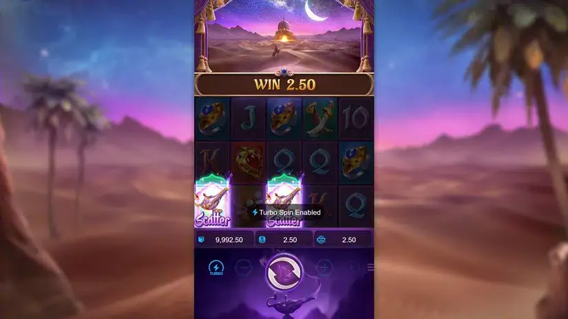 Genie’s 3 Wishes slot screenshot 3