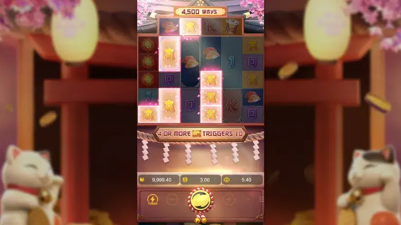 Lucky Neko slot screenshot 2