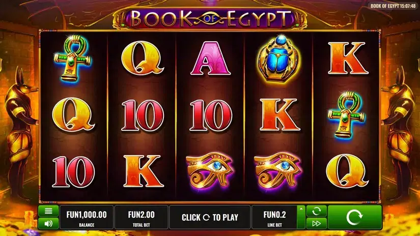 Book of Egypt slot screenshot 