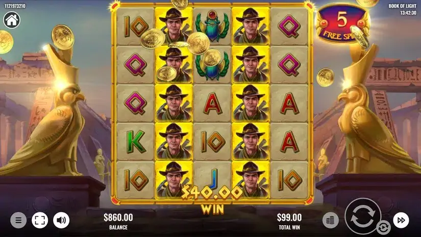 Book of Light slot screenshot 6