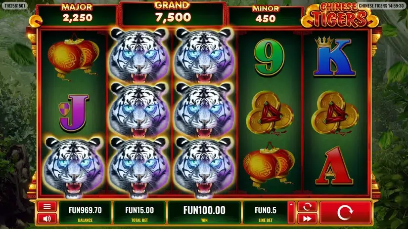 Chinese Tigers slot screenshot 2