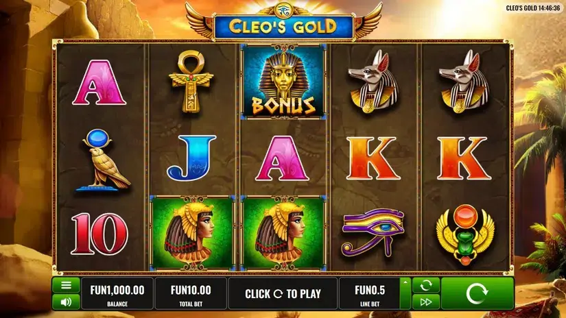 Cleo’s Gold slot screenshot 
