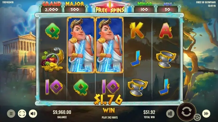 First of Olympians slot screenshot 