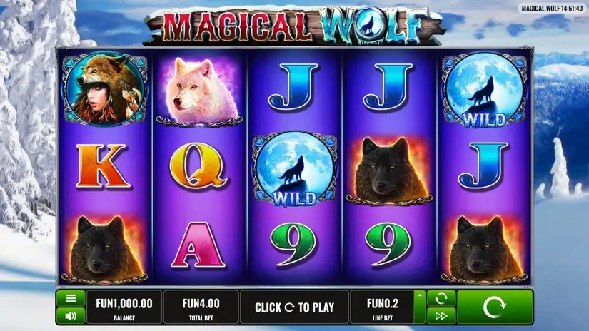 Magical Wolf slot screenshot 