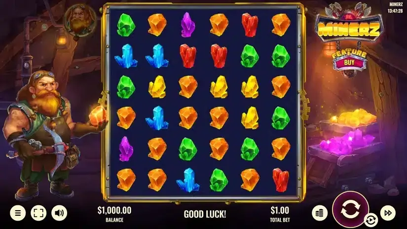 Minerz slot screenshot 1