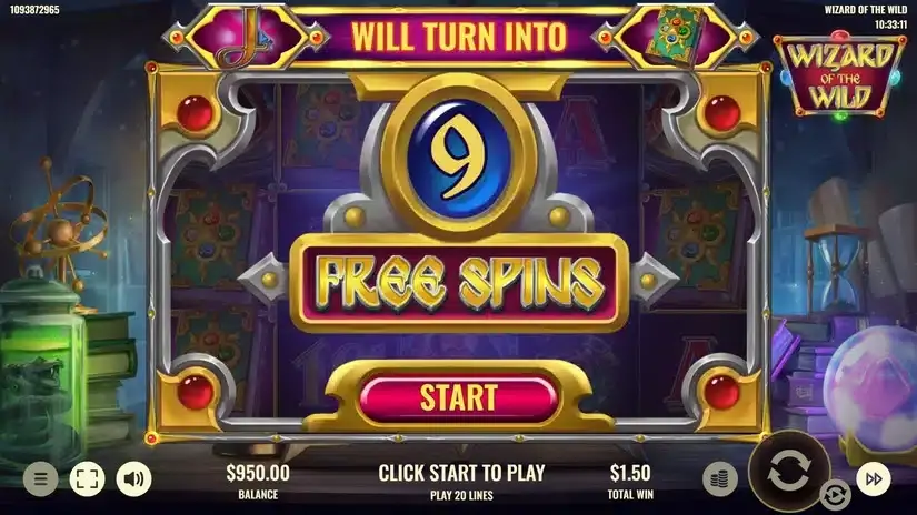 Wizard of the Wild slot screenshot 3