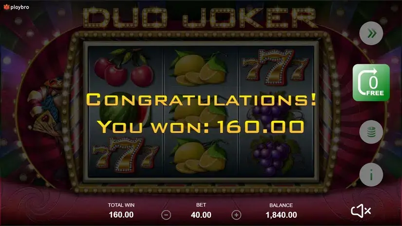 Duo Joker slot screenshot 