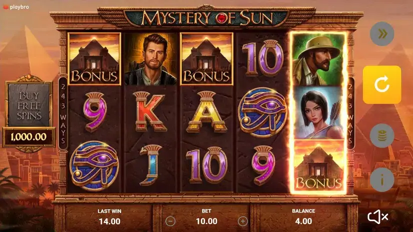 Mystery of Sun slot screenshot 4