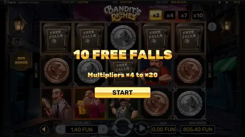 Bandit’s Riches slot screenshot 3