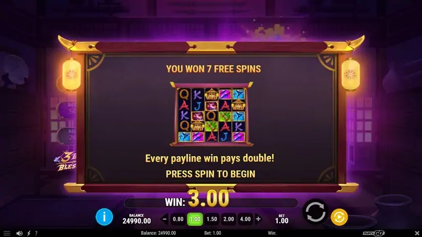 3 Blades & Blessings slot screenshot 3