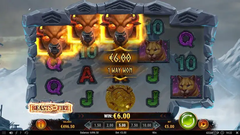 Beasts of Fire slot screenshot 3