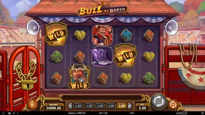 Bull in a Rodeo slot screenshot 2