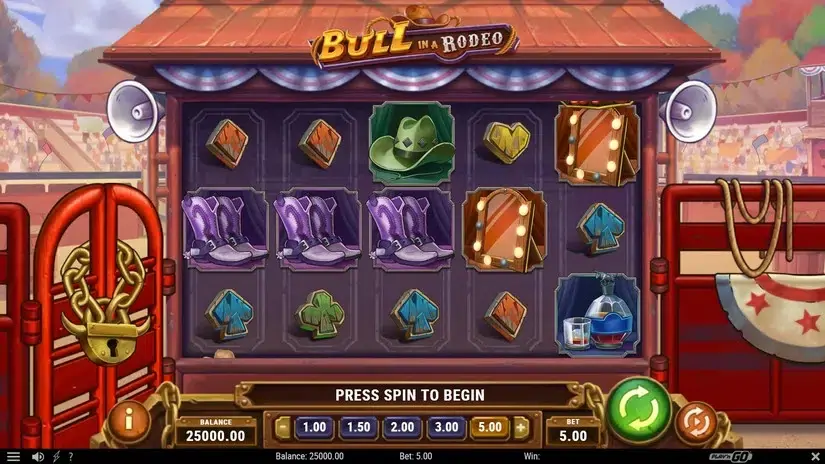 Bull in a Rodeo slot screenshot 