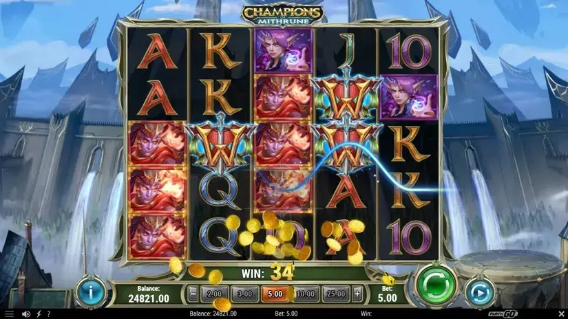 Champions of Mithrune slot screenshot 4