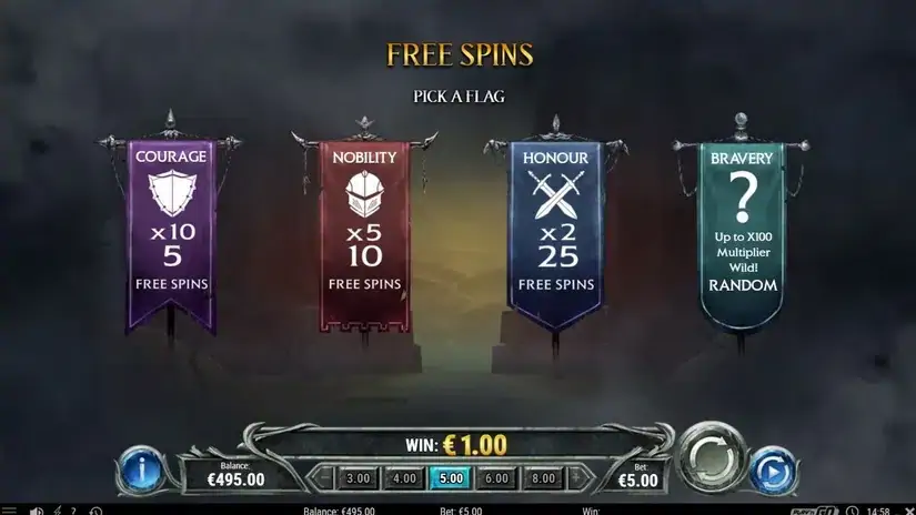 Clash of Camelot slot screenshot 4