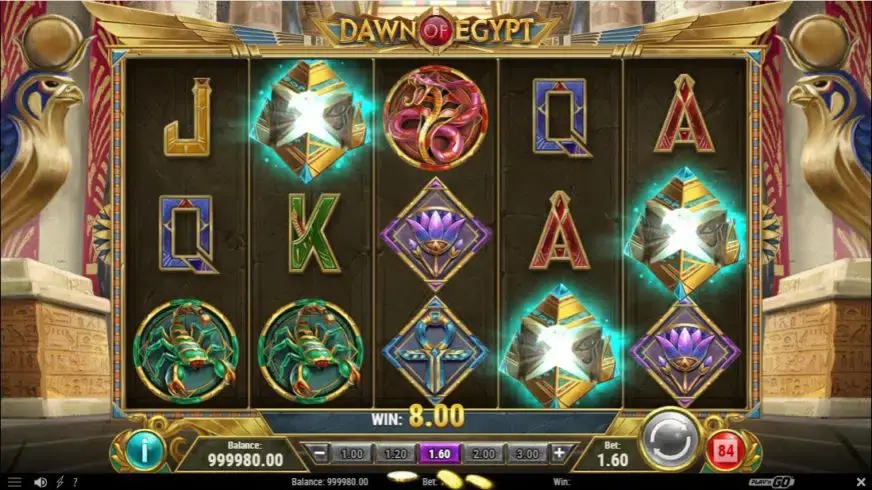 Dawn of Egypt slot screenshot 2