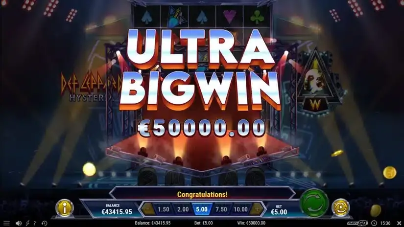 Def Leppard Hysteria slot screenshot 