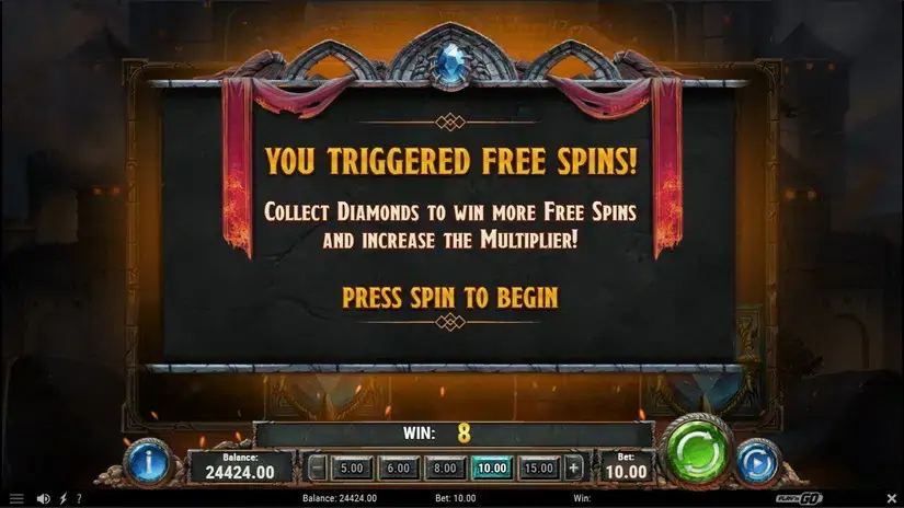 Diamonds of the Realm slot screenshot 4