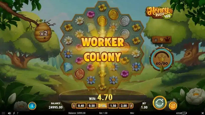 Honey Rush 100 slot screenshot 3