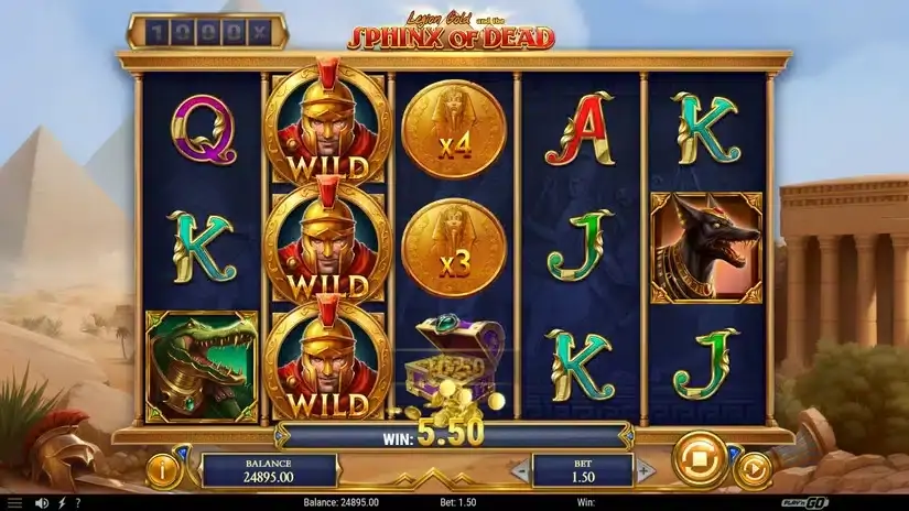 Legion Gold and the Sphinx of Dead slot screenshot 4