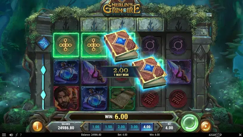 Merlin’s Grimoire slot screenshot 3