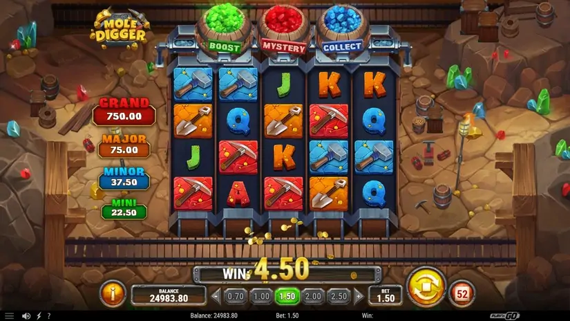 Mole Digger slot screenshot 3