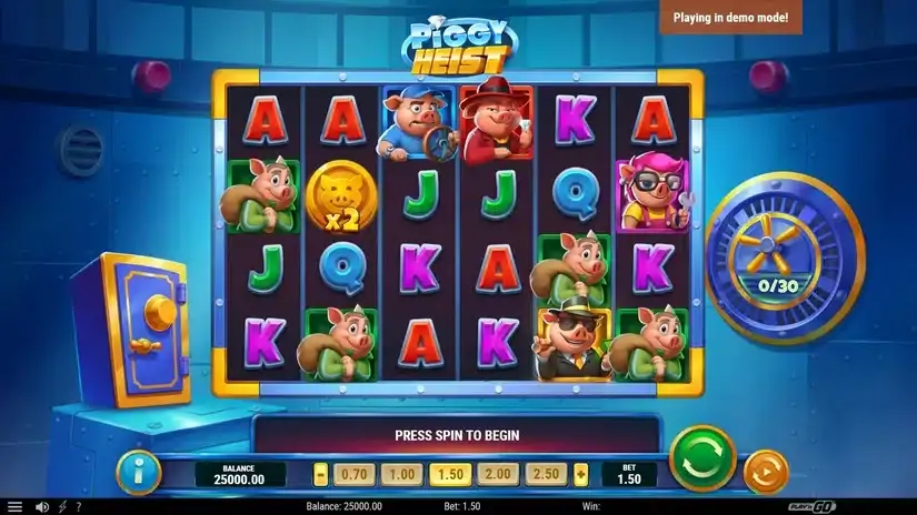 Piggy Heist slot screenshot 1