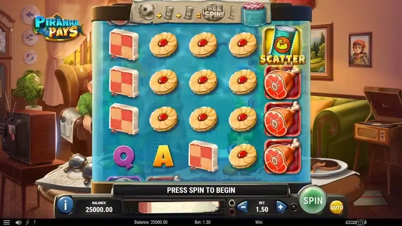 Piranha Pays slot screenshot 