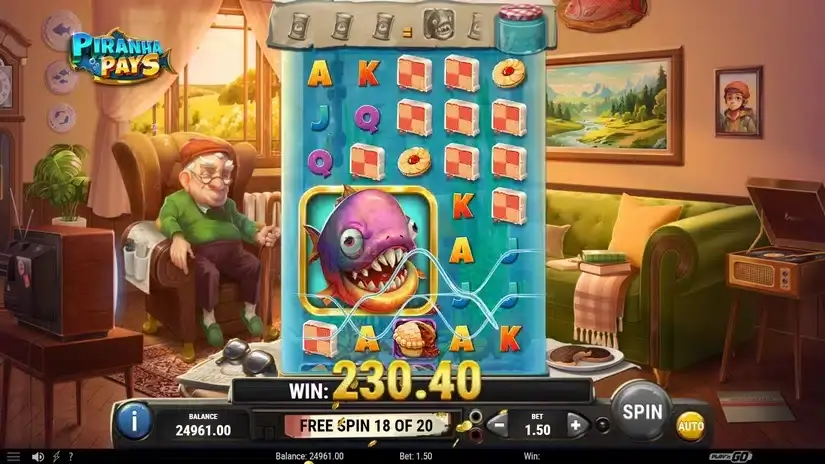 Piranha Pays slot screenshot 