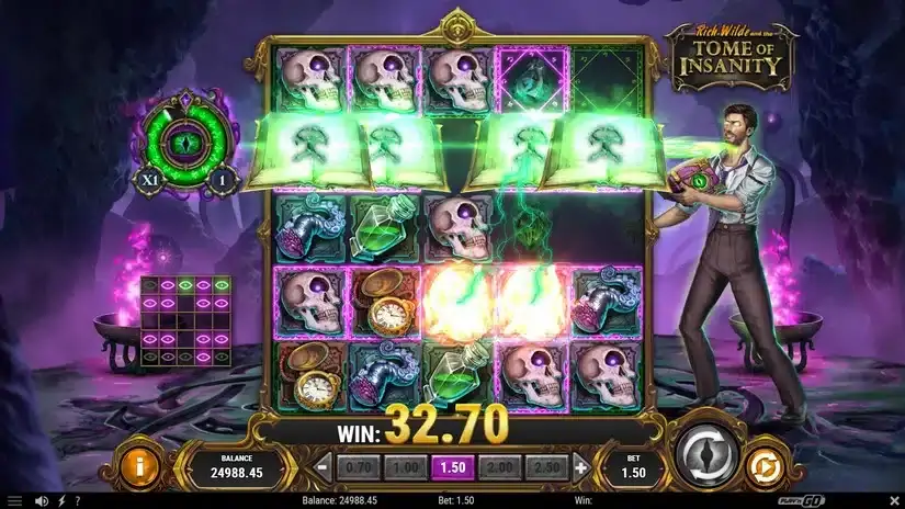 Rich Wilde and the Tome of Insanity slot screenshot 