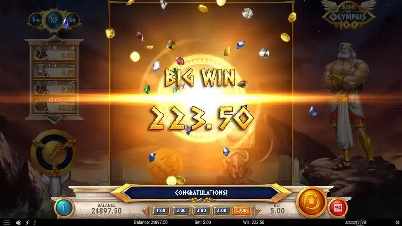 Rise of Olympus 100 slot screenshot 