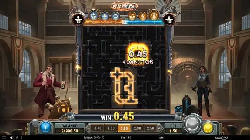 Spark of Genius slot screenshot 2