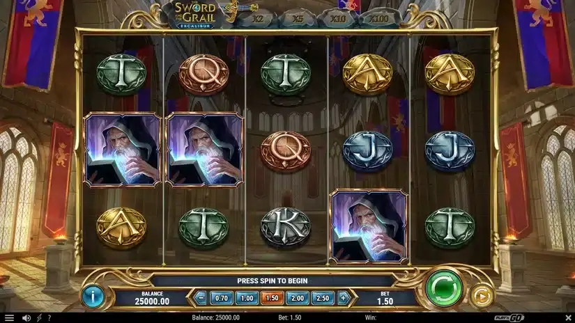 The Sword and the Grail Excalibur slot screenshot 